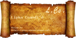 Lipka Csanád névjegykártya